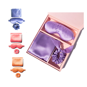 High quality silk gift box set (including eye mask, pillowcase, and hair loop)