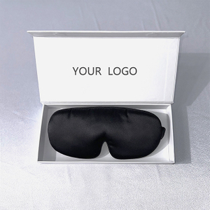 Black premium soft and moisturizing silk eye mask