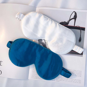 Factory wholesale Custom logo label silk eyemask sleep Blindfold pink 100% pure mulberry silk eye mask