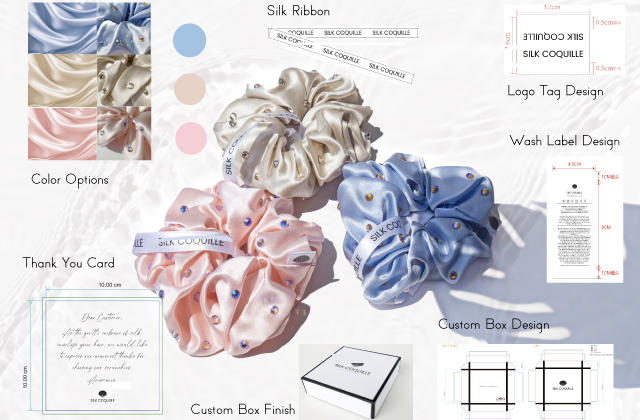 Diamond Silk Hairband Case