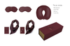 Eye Mask-neck Pillow-silk Scarf Set Case
