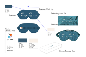 Embroidered Eye Mask Case